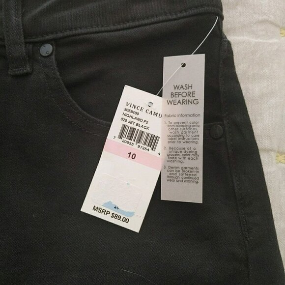 NWT Vince Camuto Highland Jet Black Mini Skirt Fringe Bottom Size 10 - Picture 5 of 7